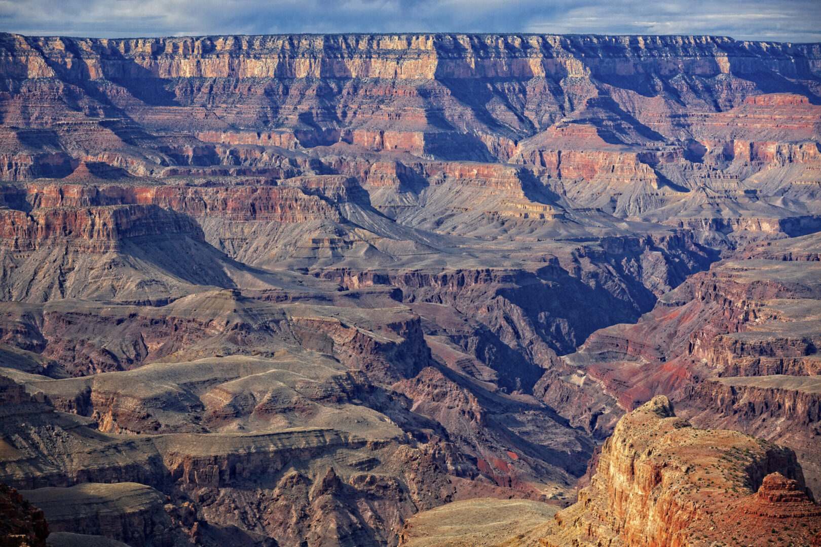 Canyon and blue sky with clouds